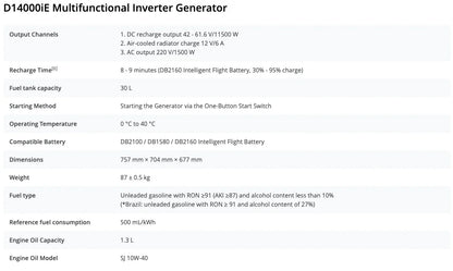 DJI D14000iE Multifunctional Inverter Generator