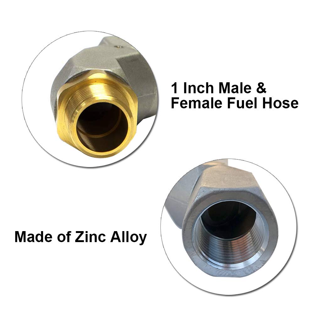 1 Inch NPT Fuel Hose Swivel 360 Rotating Connector