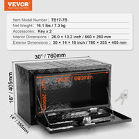 Heavy-Duty Aluminum Diamond Plate Toolbox